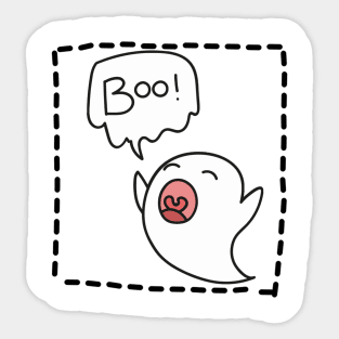 Ghost says boo Sticker